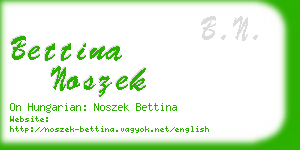 bettina noszek business card